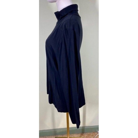 Re-Imagined by J. Crew Womens Plus Size 2X Black Layering Long Sleeve Turtleneck - Picture 3 of 9